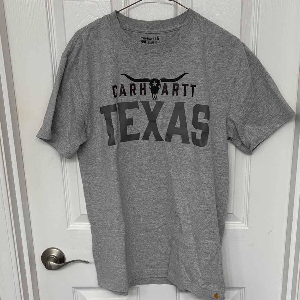 Carhartt Heather Gray Texas Short Sleeve Tee Size Small